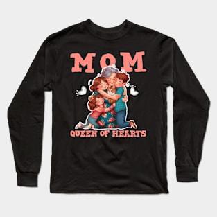 Mom : queen of hearts - happy mothers day Long Sleeve T-Shirt